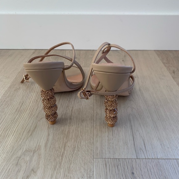 Beige Strappy Heels - Picture 8 of 8